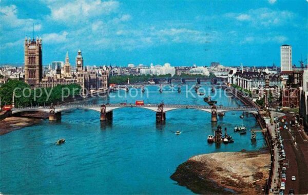 London Lambeth Brige Houses of Parliament Rive