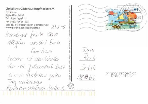 Oberstdorf Christliches Gästehaus Bergfrieden – Bild 2