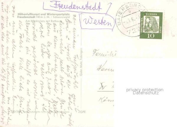 Freudenstadt Marktplatz Rathaus – Bild 2