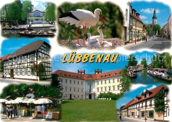Luebbenau Spreewald Störche Boot Markt