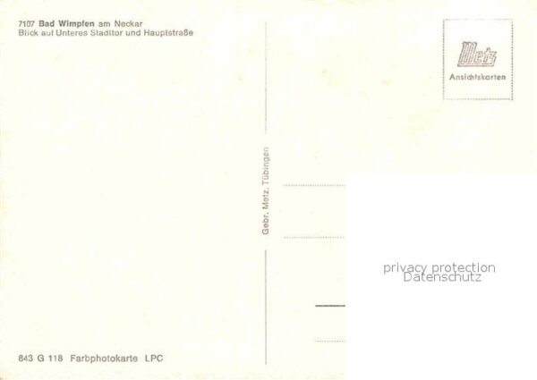 Bad Wimpfen Unteres Stadttor Hauptstrasse – Bild 2