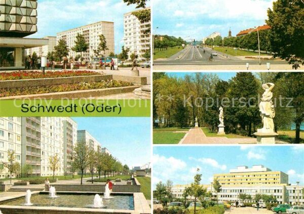 Schwedt Platz der Befreiung Leninallee Park Kul