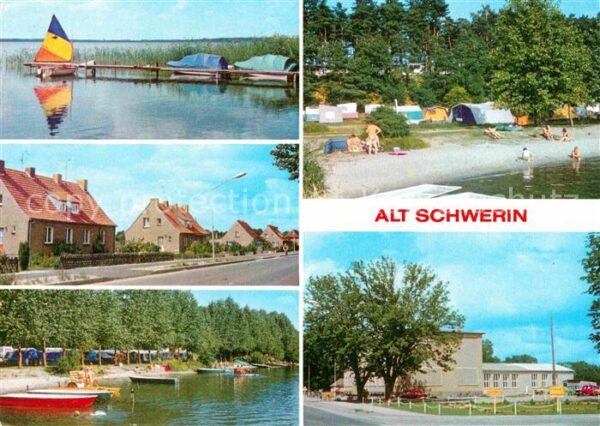 Alt Schwerin Plauer See Dorfstrasse Bootsanlegestell