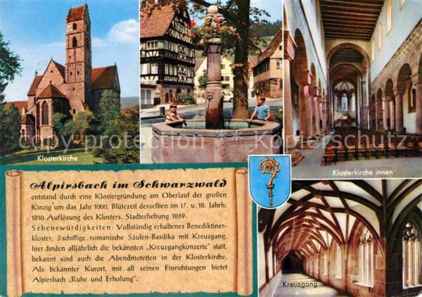 Alpirsbach Klosterkirche Kreuzgang Brunnen Geschic