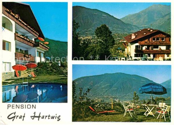Schenna Meran Pension Graf Hartwig Swimming Pool Alpe
