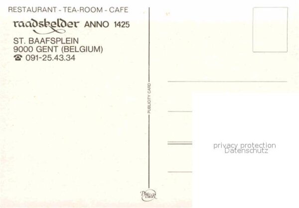 Gent Gand Flandre Restaurant Tea Room Cafe Raadskelder – Bild 2