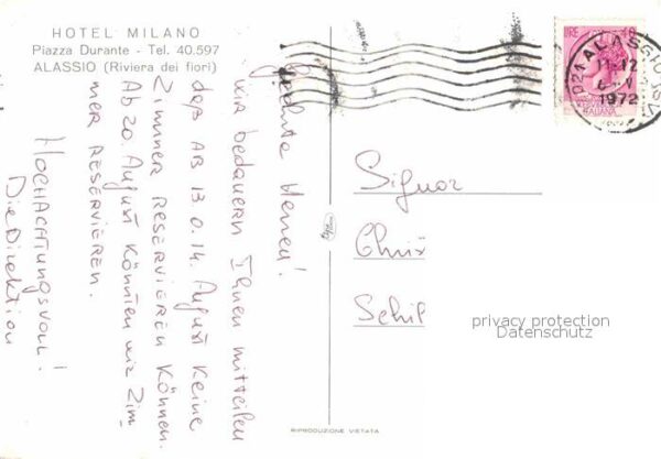 ALASSIO Savona Liguria IT Hotel Milano Spiaggia Strand – Bild 2