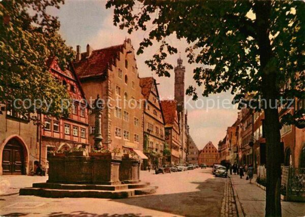 Rothenburg Tauber Brunnen Herrengasse