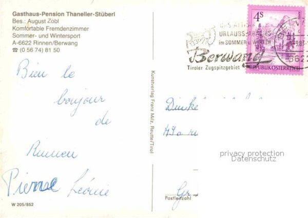 Rinnen Tirol Gasthaus Pension Thaneller Stüberl Wint – Bild 2