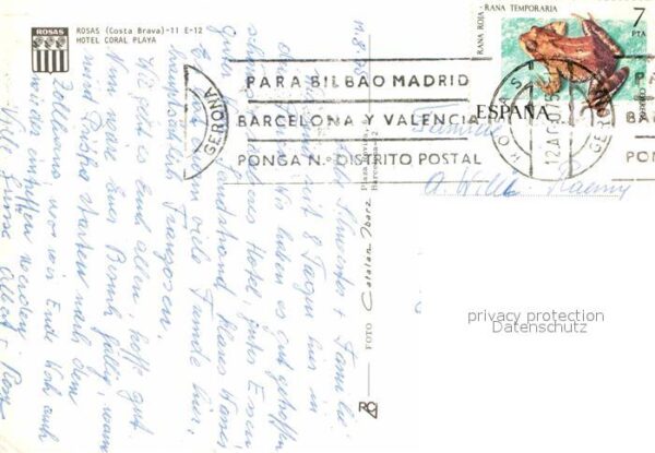 Rosas Costa Brava Cataluna Hotel Coral Playa Liegewiese – Bild 2