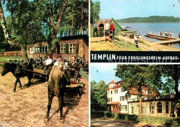 Templin Ponykutsche Badestrand am Lübbesee FDGB