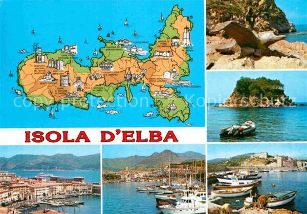 Isola d Elba Hafen Küste Insel Landkarte