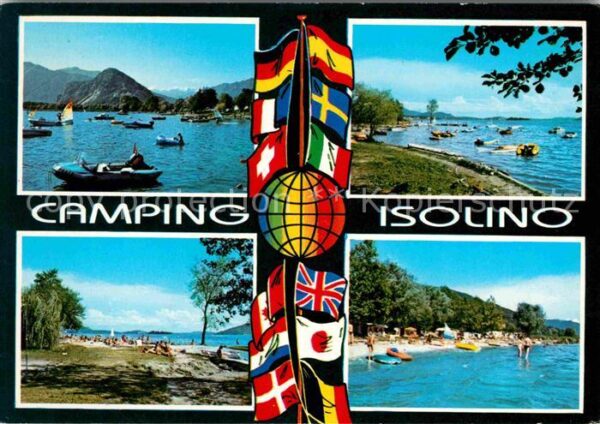 Fondotoce di Verbania Camping Isolino Badestrand Alpen Nation