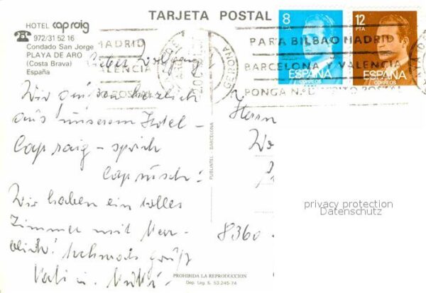Playa de Aro Cataluna Hotel Caproig Bucht Fliegeraufnahme – Bild 2