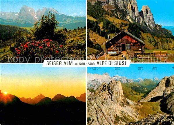 Seiser Alm Dolomiten Alpe di Siusi Panorama Dolomiten