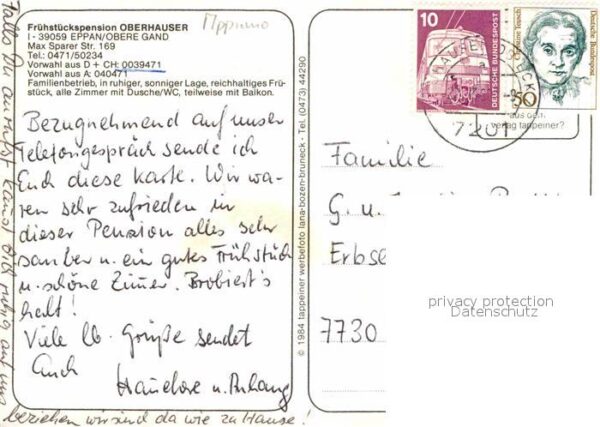 Eppan Suedtirol Pension Oberhauser – Bild 2
