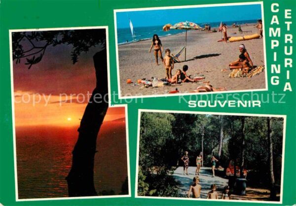 Marina di Castagneto Camping Etruria Strand Sonnenuntergang