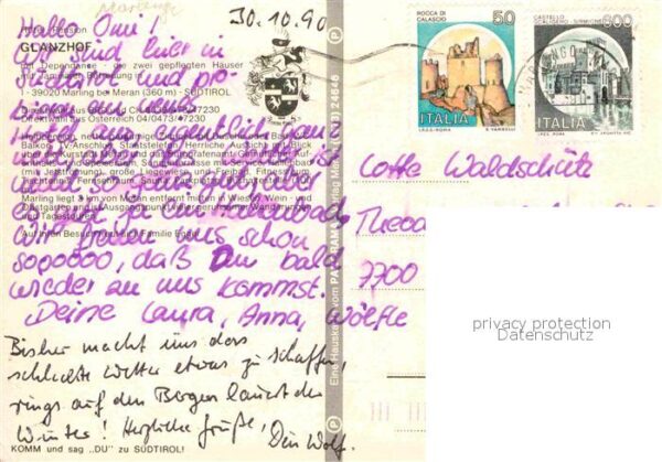 Marling Hotel Pension Glanzhof Weintrauben Alpe – Bild 2