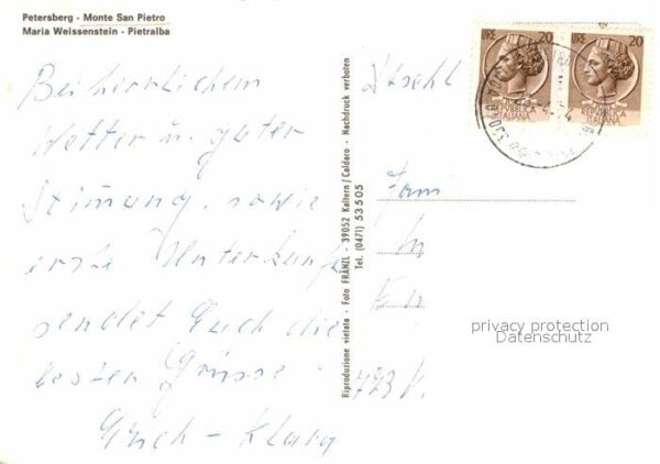 Monte San Pietro Pension Friedeck Maria Weissenstein Pie – Bild 2