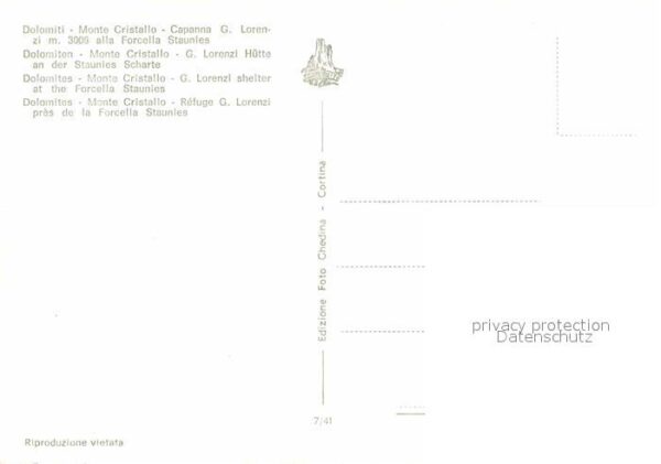 Monte Cristallo Capanna G Lorenzi alla Forcella Staunie – Bild 2