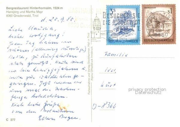 Gnadenwald Bergrestaurant Hinterhornalm Alpen – Bild 2
