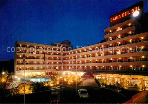 Santa Ponsa Mallorca Islas Baleares Hotel Bahia del Sol Swimming Pool Nacht