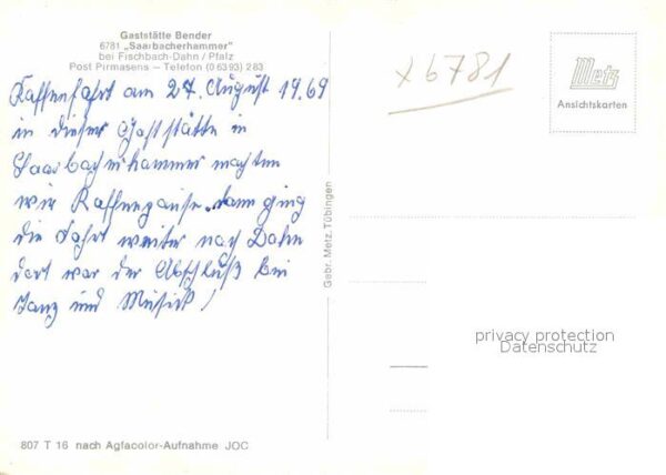 Fischbach Dahn Gaststätte Bender Saarbacherhammer See – Bild 2