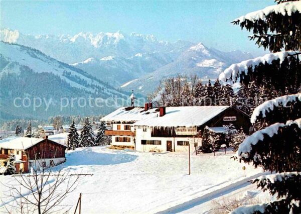 Reit Winkl Landgasthof Glapfhof im Winter Alpenpan