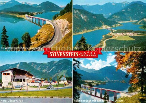 Sylvensteinsee Lenggries Hotel Jäger von Fall Klammbrücke Alpenp