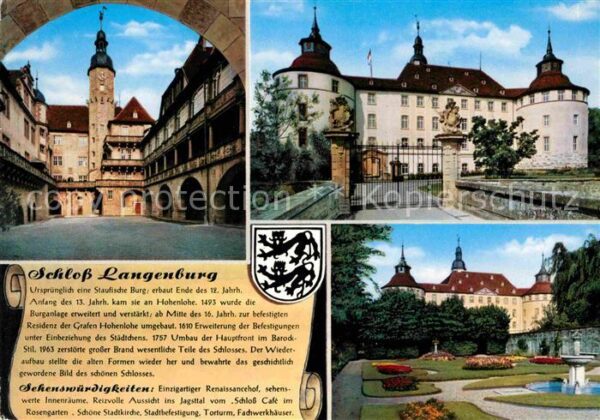 Schloss Langenburg im Hohenloher Land Geschichte Wappen