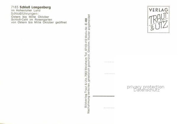 Schloss Langenburg im Hohenloher Land Geschichte Wappen – Bild 2