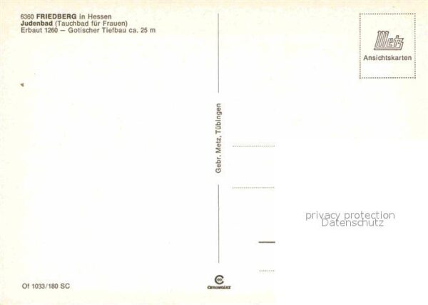 Friedberg Hessen Mittelalterliche Judenbad Tauchbad für – Bild 2