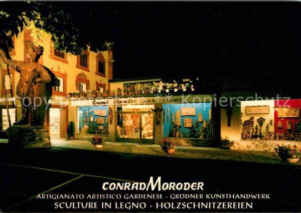 Ortisei St Ulrich Conrad Moroder Sculture in Legno Holzsc