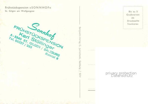 St Gilgen Salzkammergut Frühstückspension Sonnhof – Bild 2
