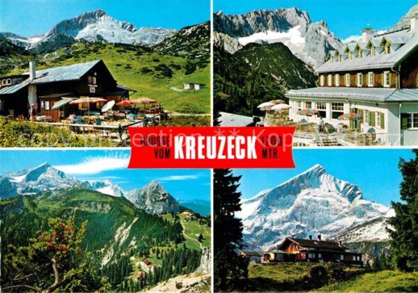 Garmisch-Partenkirchen Kreuzeck Hochalm gegen Alpspitze Kreuze