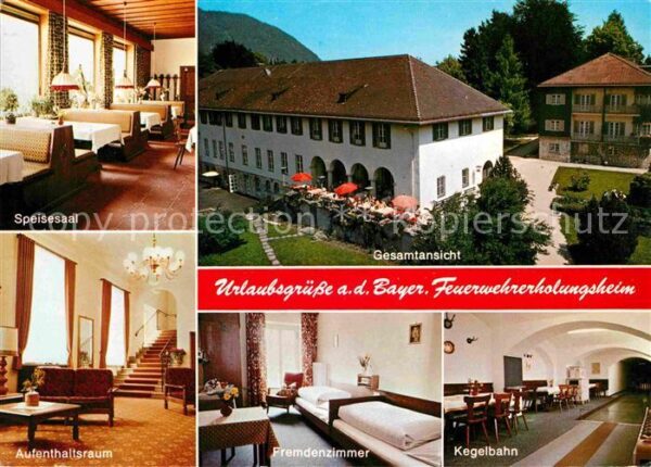 Bayerisch Gmain Feuerwehrerholungsheim Speisesaal Aufen