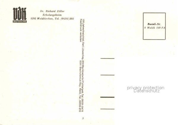 Waldkirchen Niederbayern Dr Richard Zöller Erholungsheim – Bild 2