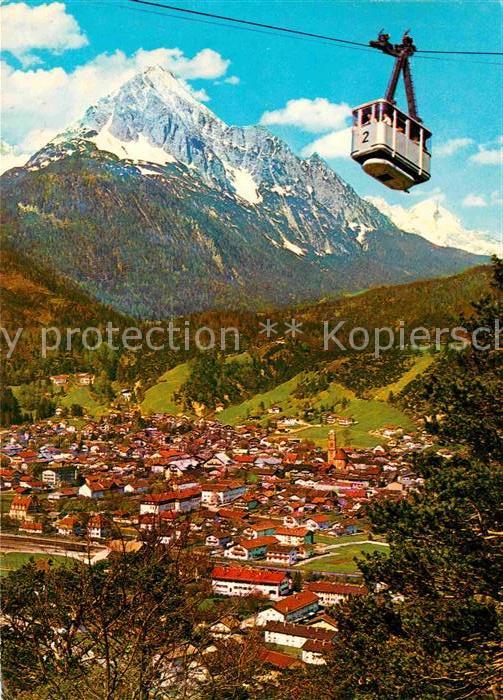 Mittenwald Bayern Panorama Höhenluftkurort gegen Wetterst