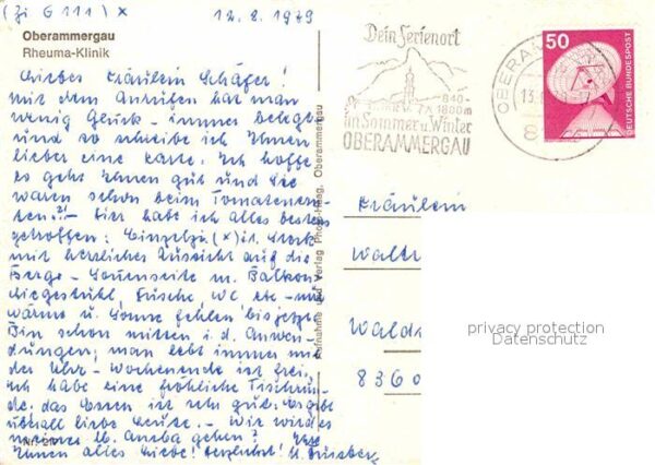 Oberammergau Rheumaklinik Fliegeraufnahme – Bild 2