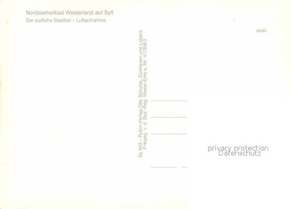 Westerland Sylt Südliche Stadtteil Nordseeheilbad Flieg – Bild 2
