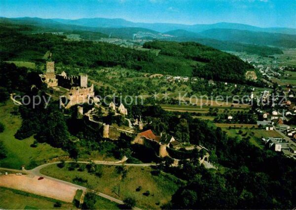 Roetteln Roettelweiler Burgruine Fliegeraufnahme