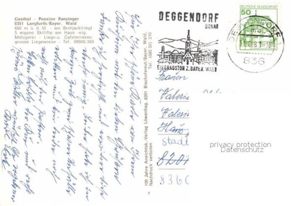 Langfurth Schoefweg Gasthof Pension Ranzinger Bayerischer W – Bild 2