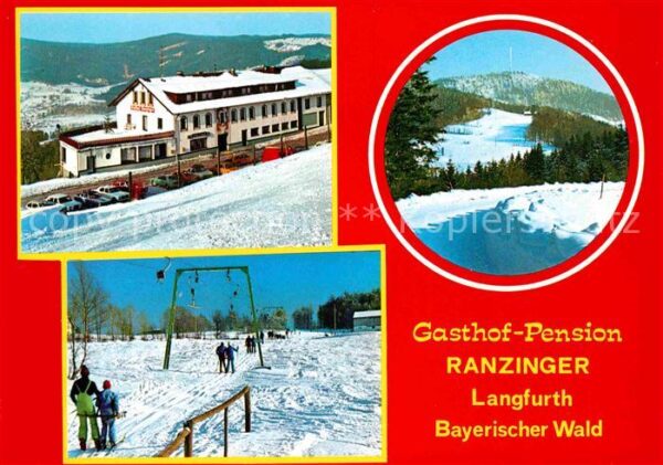 Langfurth Schoefweg Gasthof Pension Ranzinger Winterpanoram