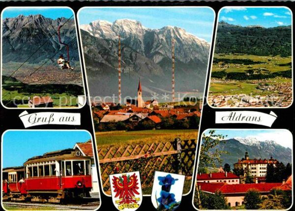 Aldrans Sessellift Eisenbahn Ortsansicht mit Ki