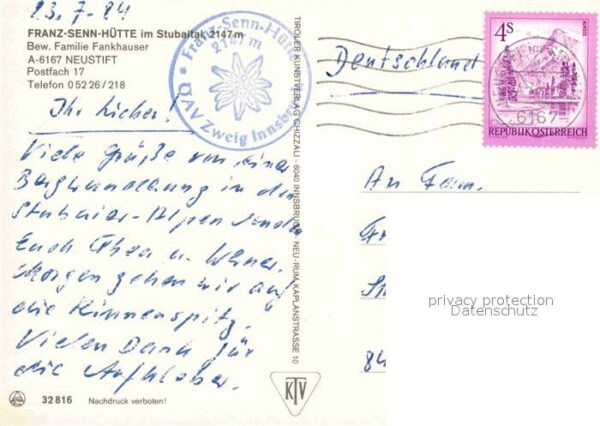 Neustift Stubaital Tirol Franz Senn Hütte Bergwandern Stubaier A – Bild 2
