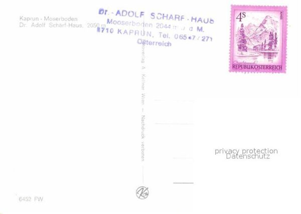 Kaprun Dr Adolf Schärf Haus Schutzhütte Moserb – Bild 2