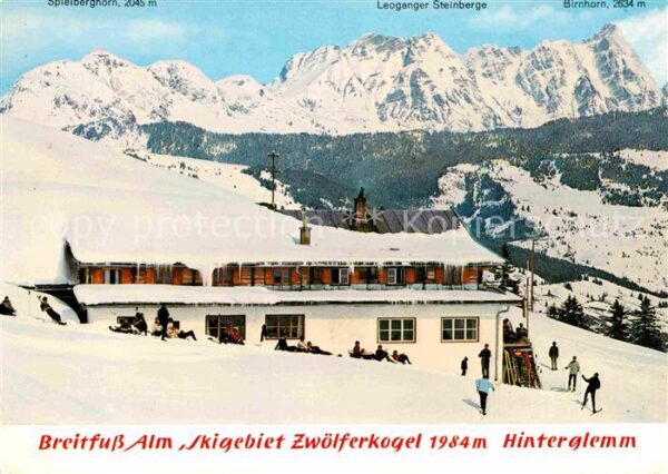 Hinterglemm Saalbach Breitfussalm Skigebiet Zwölferkogel Alp