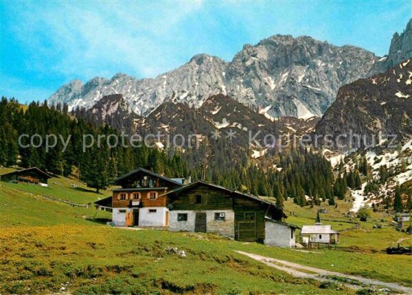 Kufstein Tirol Kandlhütte am Steinberg gegen Scheffaue