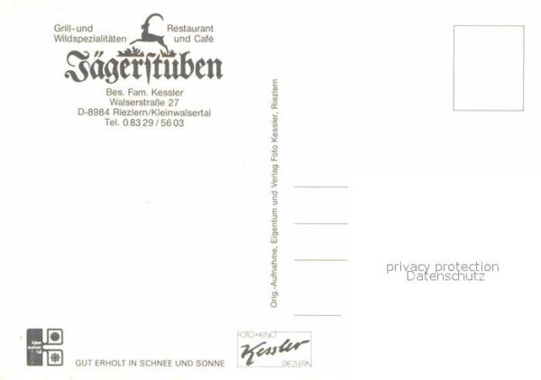 Riezlern Kleinwalsertal Vorarlberg Restaurant Cafe Jägerstuben Ortsansicht – Bild 2