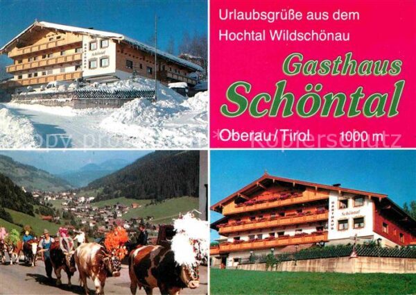 Oberau Tirol Gasthaus Pension Schöntal Almabtrieb